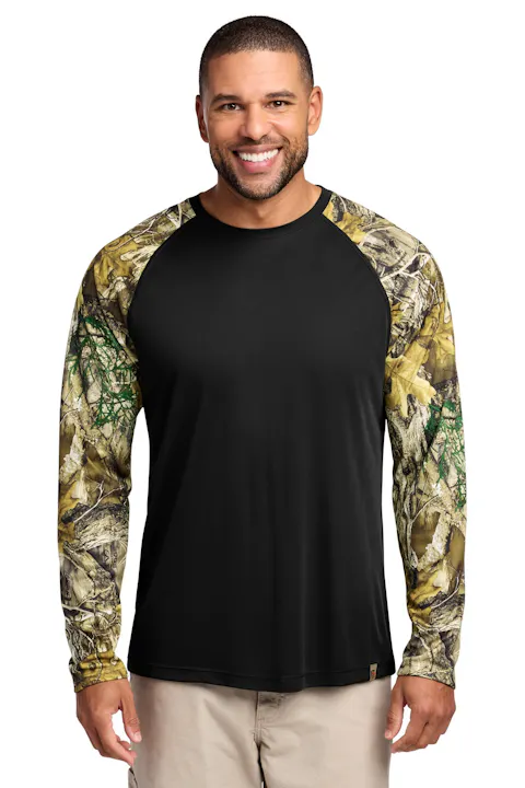 Russell Outdoors RU151LS Realtree Colorblock Performance Long Sleeve Tee