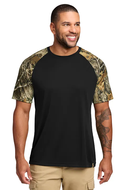 Russell Outdoors RU151 Realtree Colorblock Performance Tee