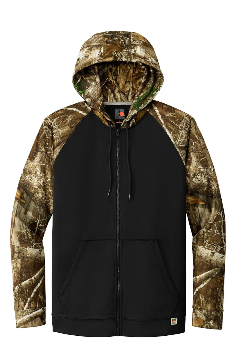 Russell Outdoors RU452 Realtree Performance Colorblock Full-Zip Hoodie