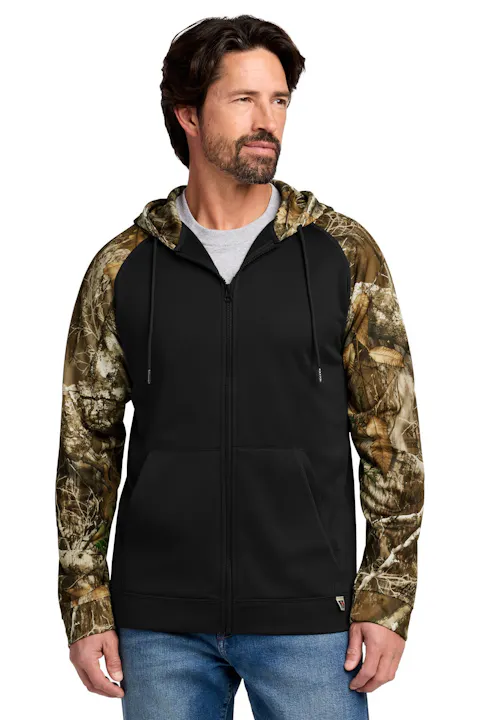 Russell Outdoors RU452 Realtree Performance Colorblock Full-Zip Hoodie