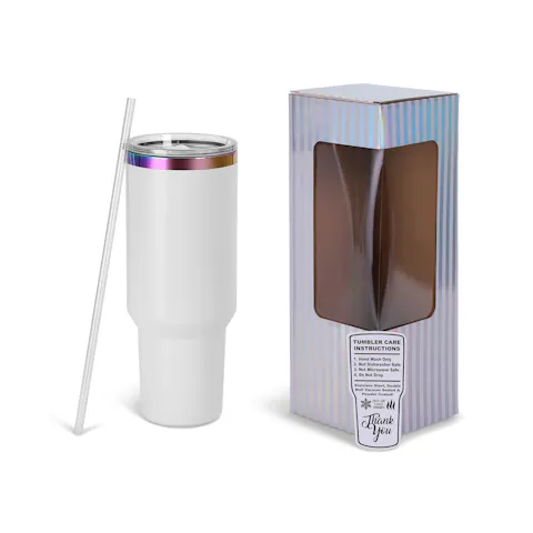 40oz Rainbow Plated Tumbler