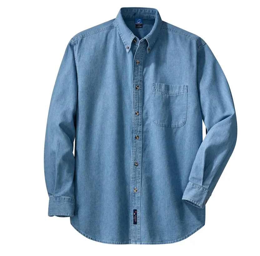Port & Co SP10 Long Sleeve Value Denim Shirt