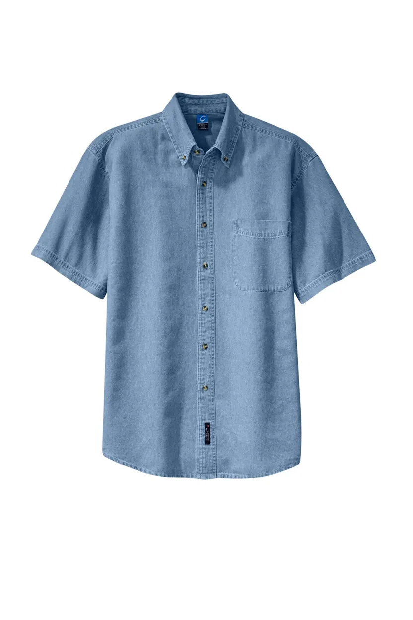 Port & Co SP11 Short Sleeve Value Denim Shirt