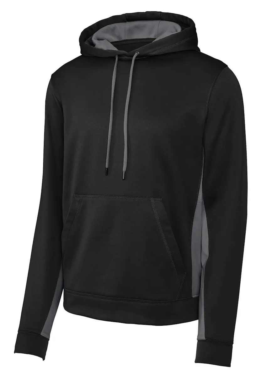Sport-Tek ST235 Sport-Wick Fleece Colorblock Hooded Pullover