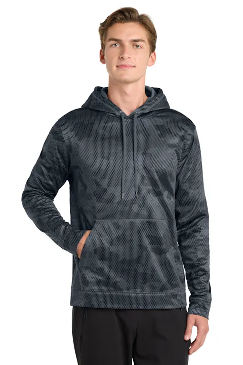 Sport-Tek ST240 Sport-Wick CamoHex Fleece Hooded Pullover