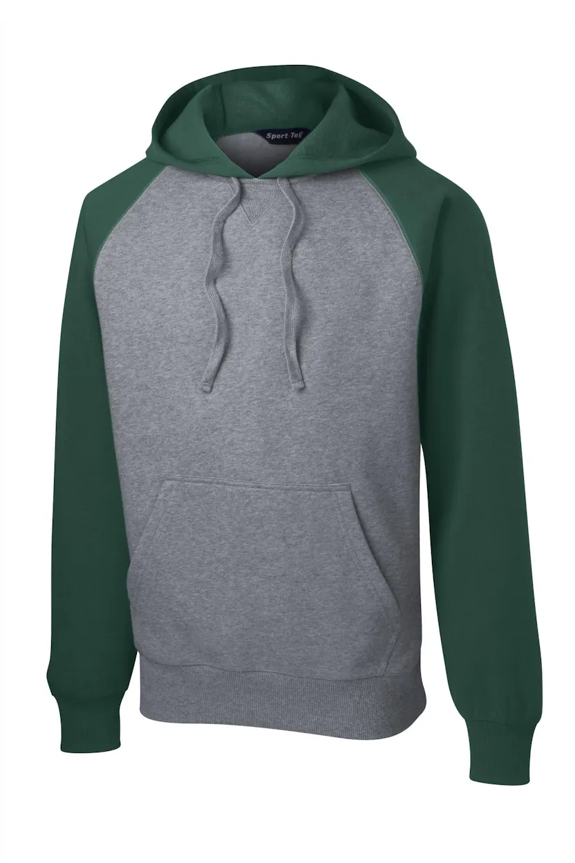 Sport-Tek ST267 Raglan Colorblock Pullover Hooded Sweatshirt