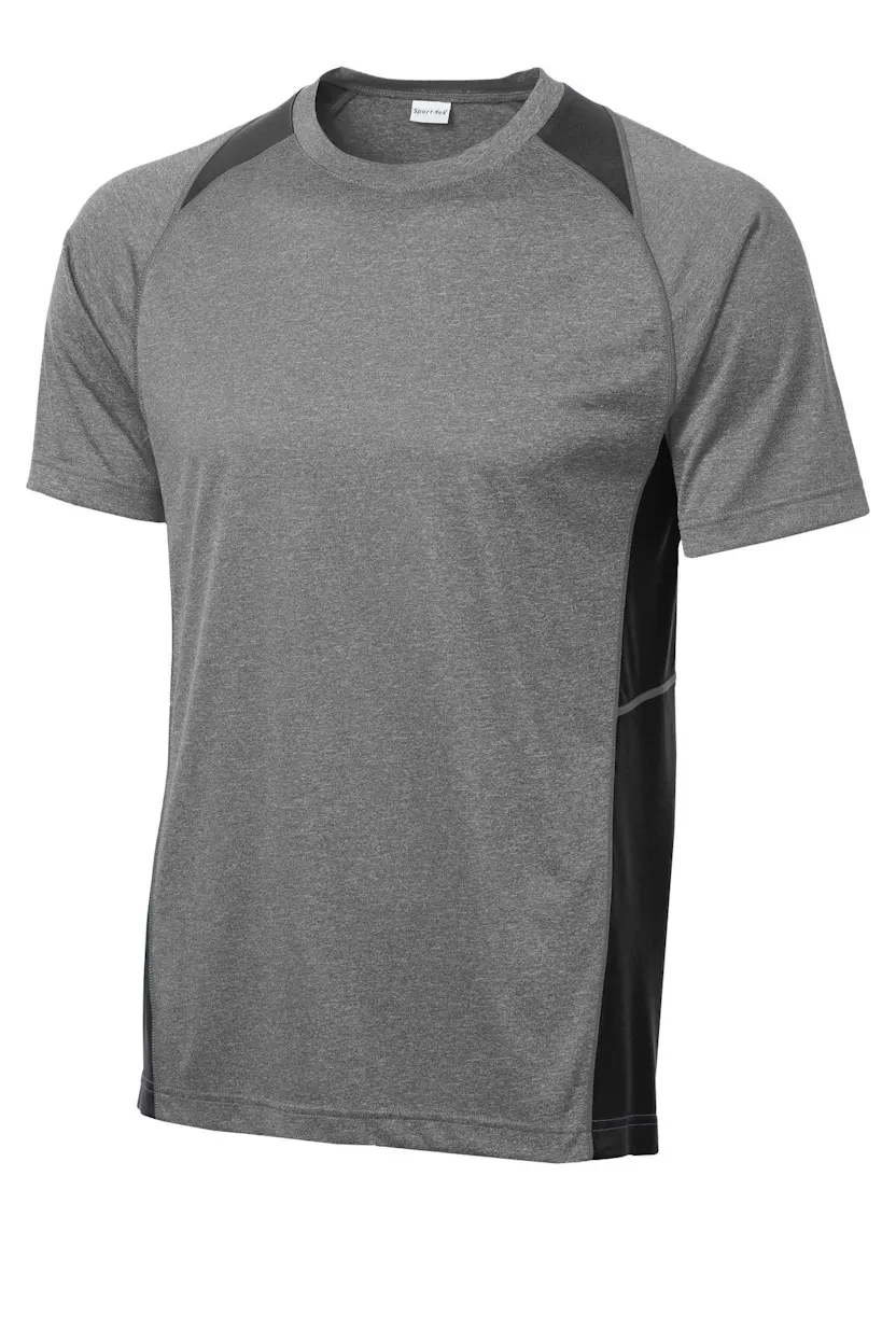 Sport-Tek ST361 Heather Colorblock Contender Tee