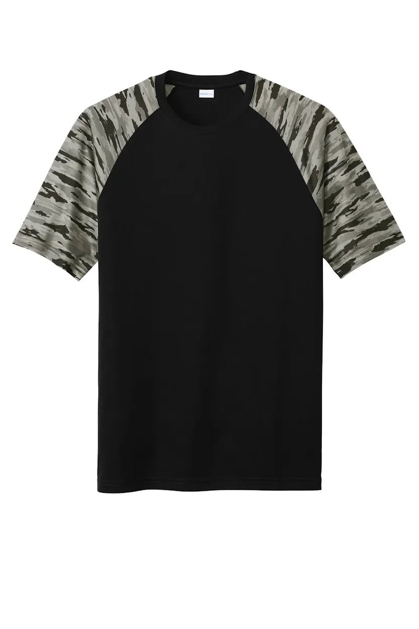 Sport-Tek ST376 Drift Camo Colorblock Tee