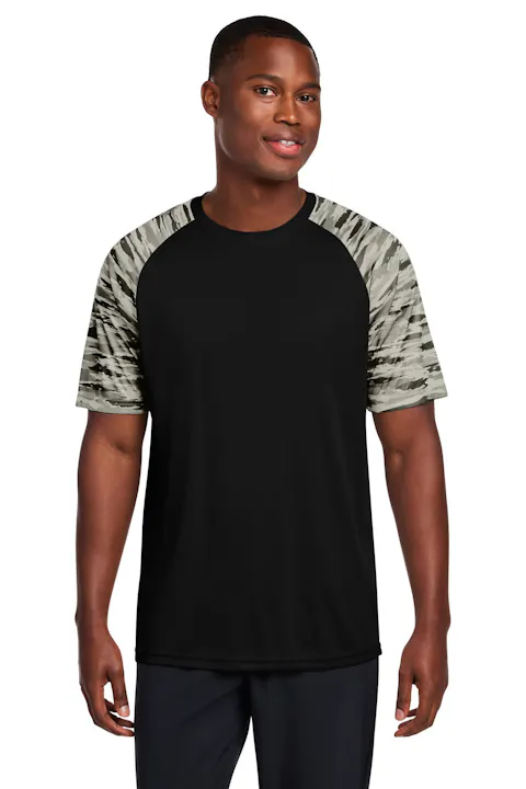 Sport-Tek ST376 Drift Camo Colorblock Tee