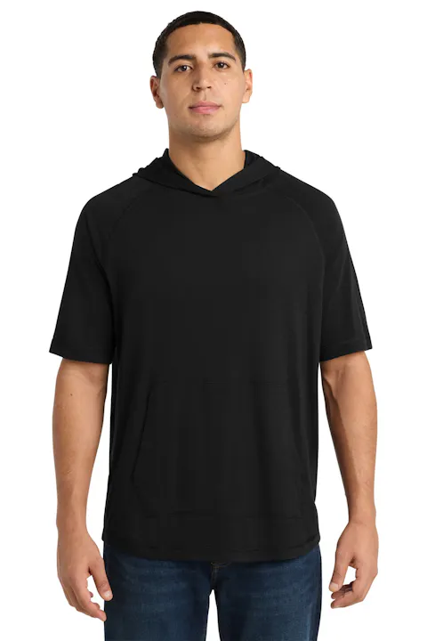 Sport-Tek ST404 PosiCharge  Tri-Blend Wicking Short Sleeve Hoodie