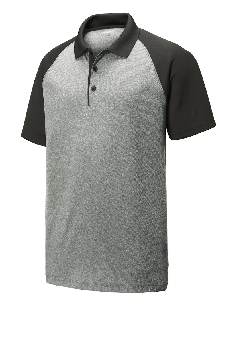 Sport-Tek ST641 PosiCharge  RacerMesh  Raglan Heather Block Polo
