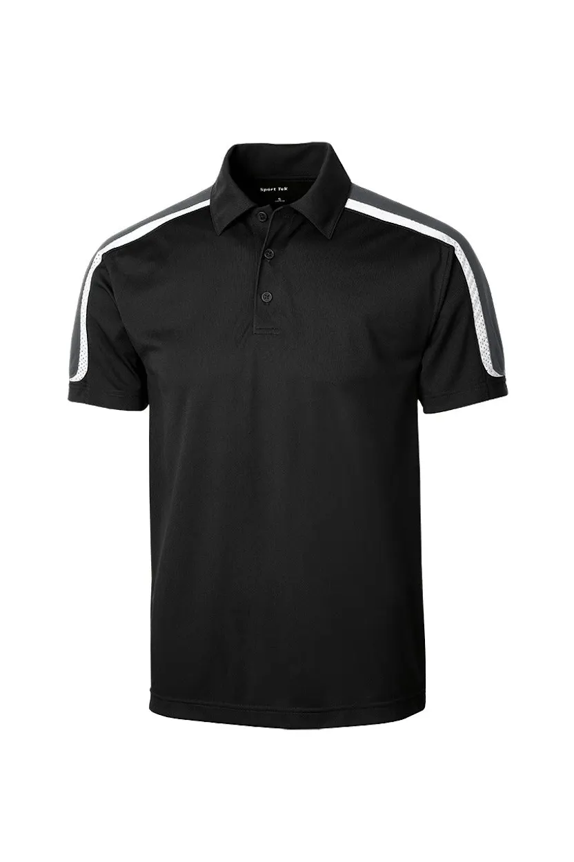 Sport-Tek ST658 Tricolor Shoulder Micropique Sport-Wick Polo