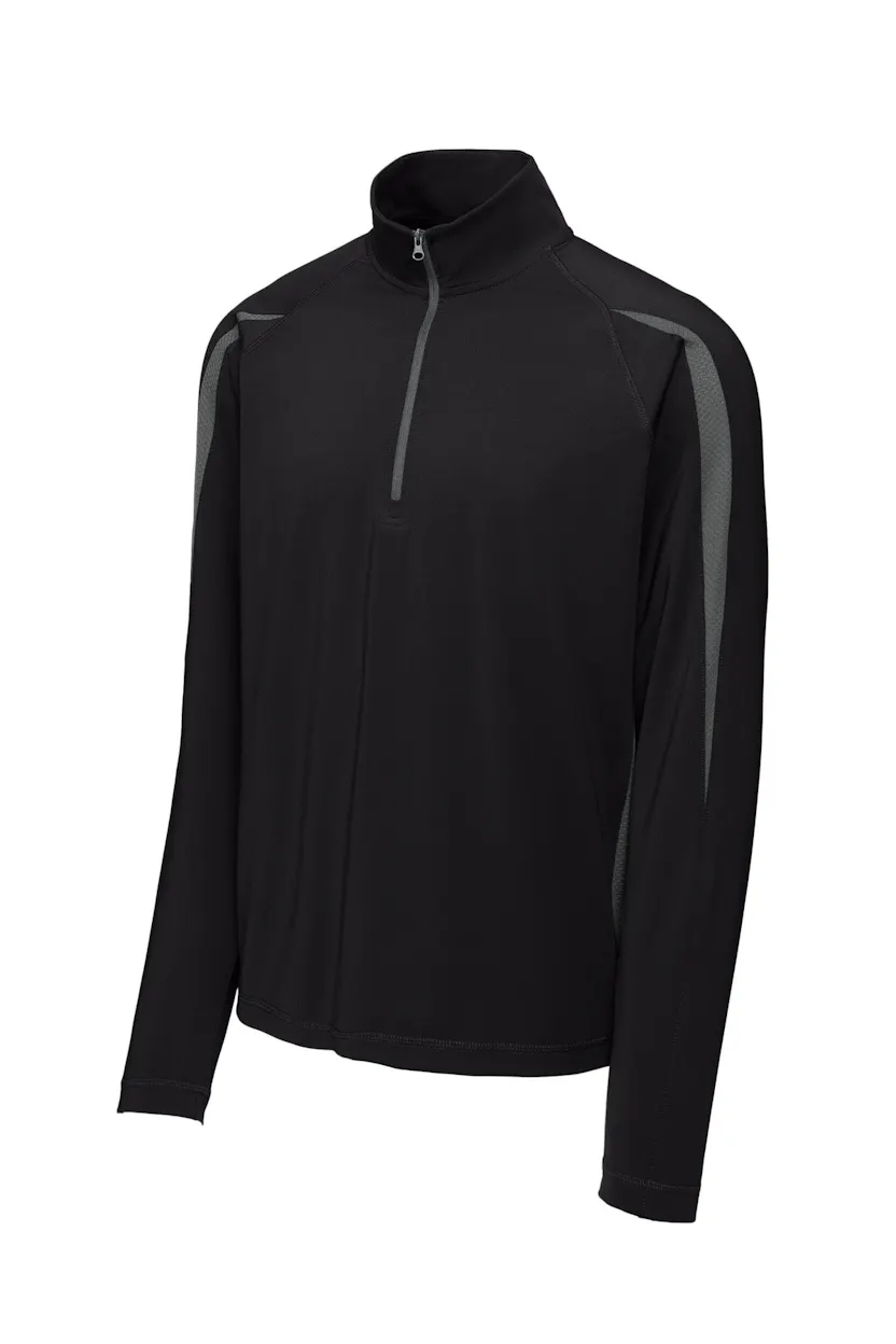 Sport-Tek ST851 Sport-Wick Stretch 1/4-Zip Colorblock Pullover