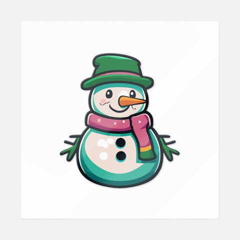 Snowman In Green