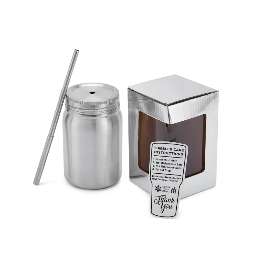 12oz Mason Jar (Stainless Steel)