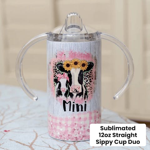 12oz Straight Sub Sippy Cup Duo