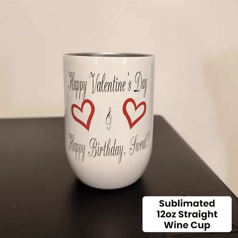 12oz Sublimation Wine Tumbler