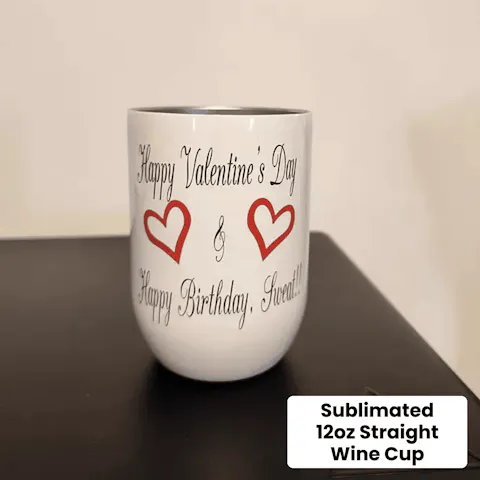 12oz Sublimation Wine Tumbler