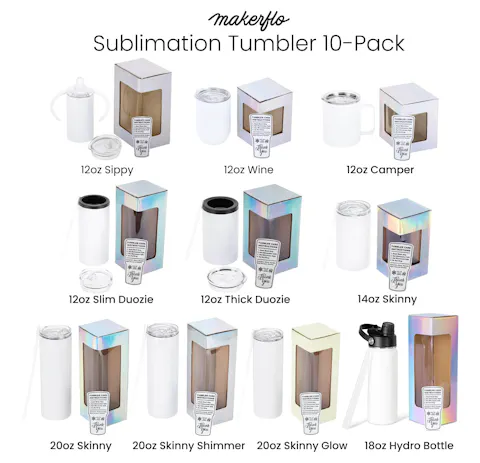 Sublimation Tumbler 10 Pack