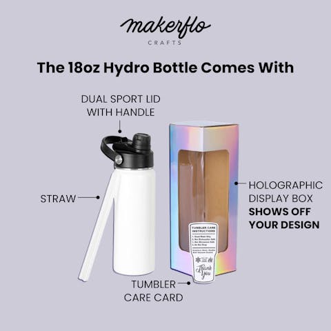 18oz Sublimation Hydro Water Bottle