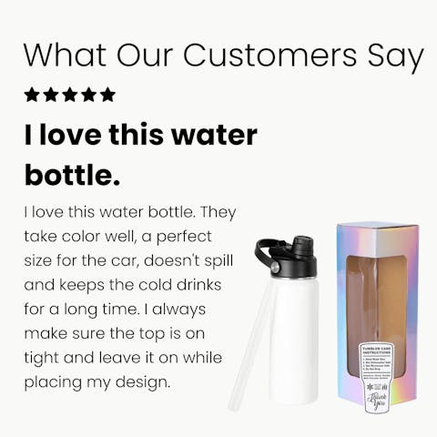 18oz Sublimation Hydro Water Bottle