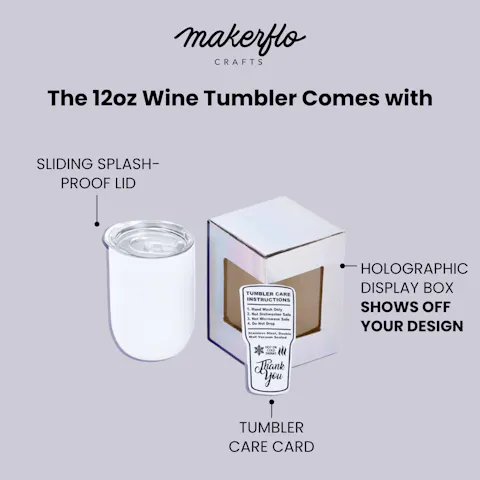 12oz Sublimation Wine Tumbler