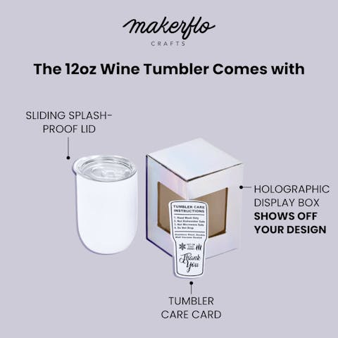 12oz Sublimation Wine Tumbler