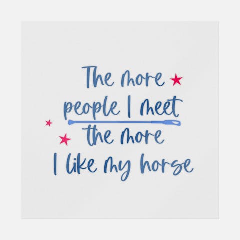 The More People I Meet The More I Like My Horse