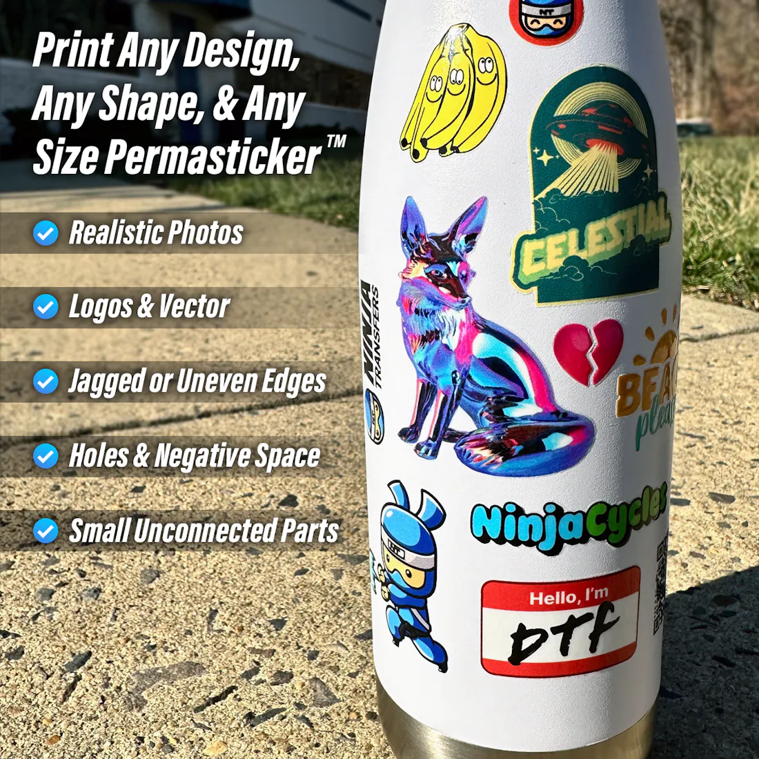 UV DTF PermaStickers™ by Size