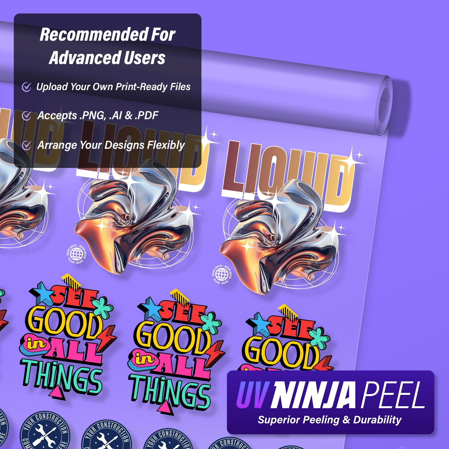 UV DTF PermaStickers™ Gang Sheets | Buy UV DTF Transfers In Bulk