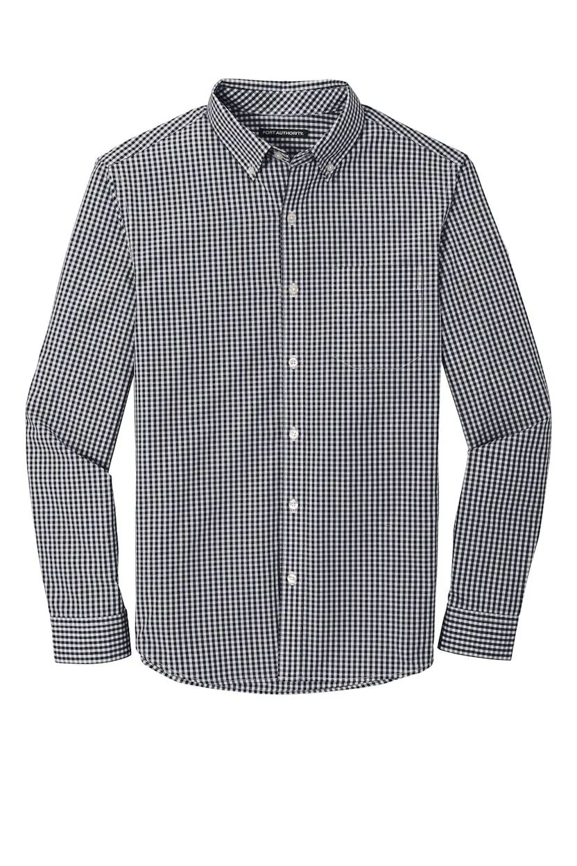 Port Authority W644 Broadcloth Gingham Easy Care Shirt