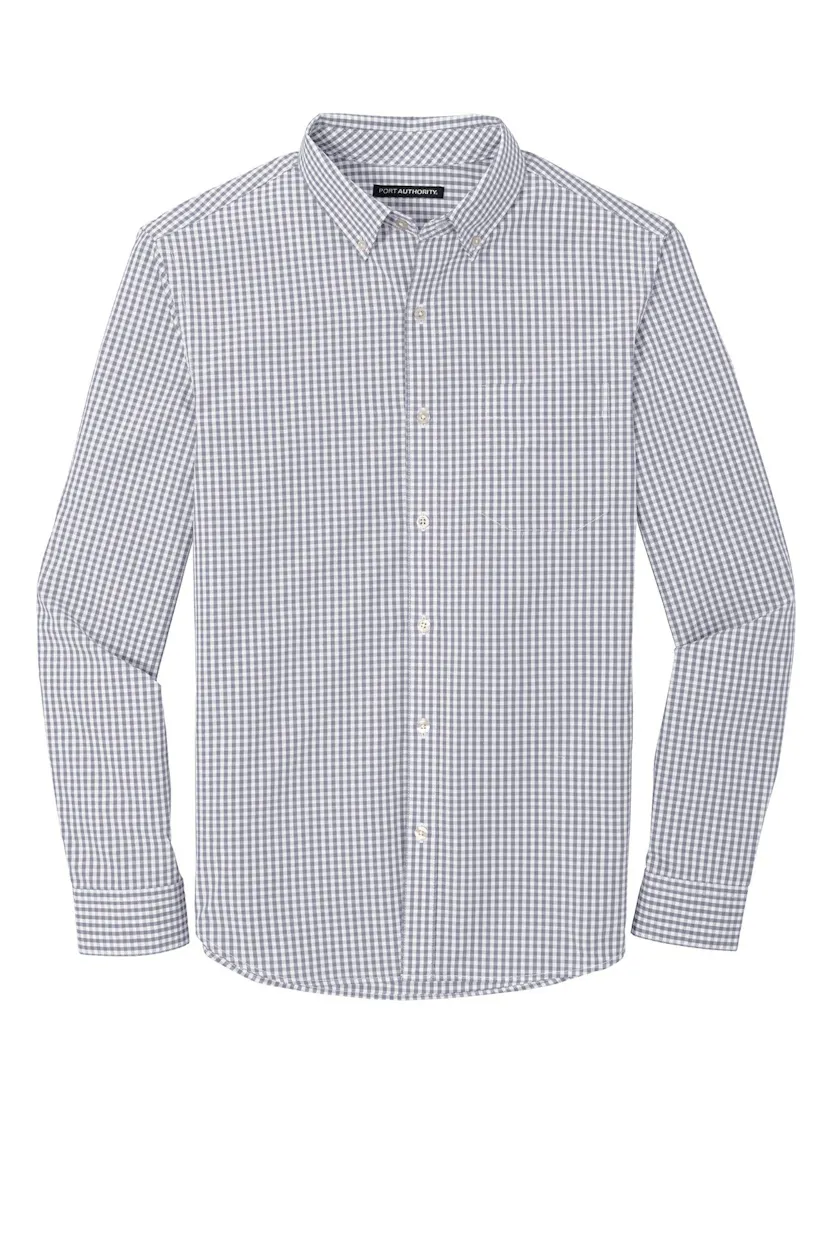 Port Authority W644 Broadcloth Gingham Easy Care Shirt