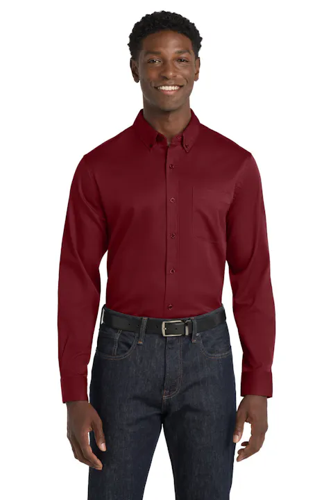 Port Authority W808 Long Sleeve SuperPro React Twill Shirt