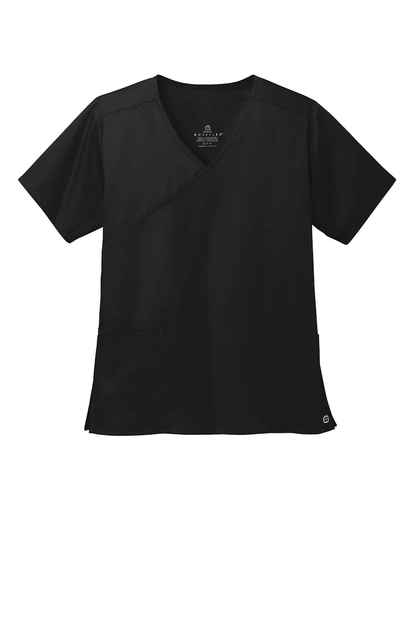 Wink WW4760 Women's WorkFlex Mock Wrap Top