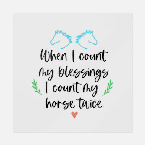 When I Count My Blessings I Count My Horse Twice