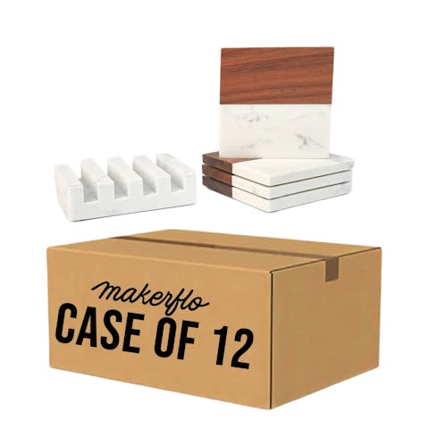 Marble and Wood Coasters
