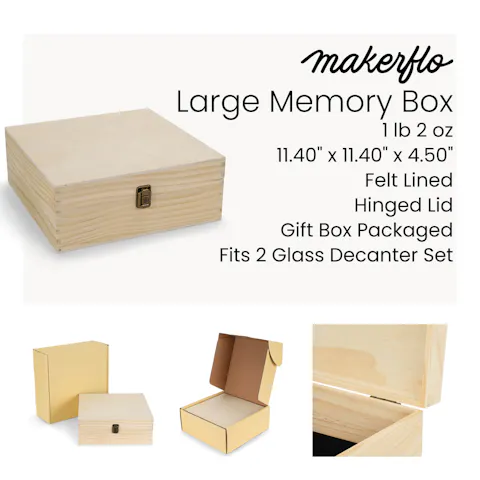 Memory Box Long Wood Memory Boxes, Large