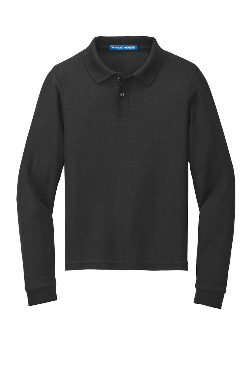 Port Authority Y500LS Youth Long Sleeve Silk Touch Polo