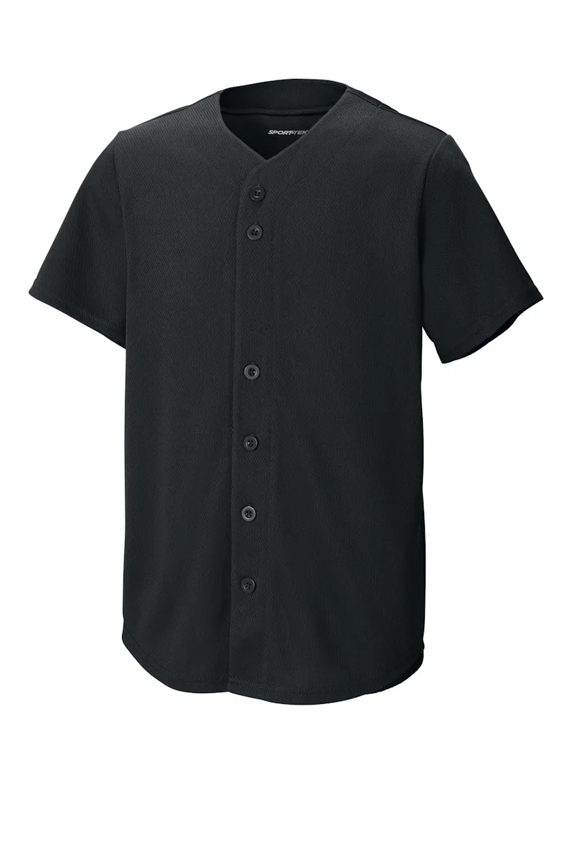Sport-Tek YST220 Youth PosiCharge Tough Mesh Full-Button Jersey