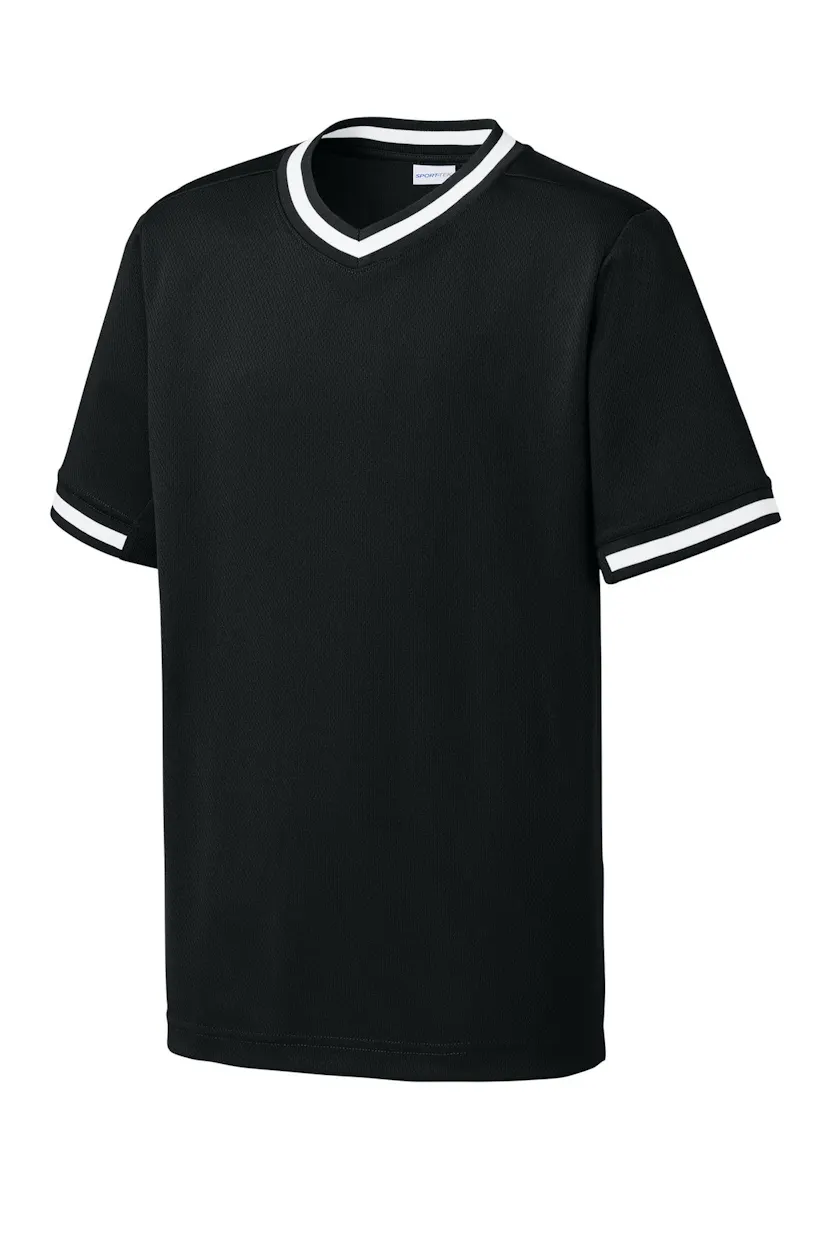 Sport-Tek YST221 Youth Tough Mesh V-Neck Baseball Jersey