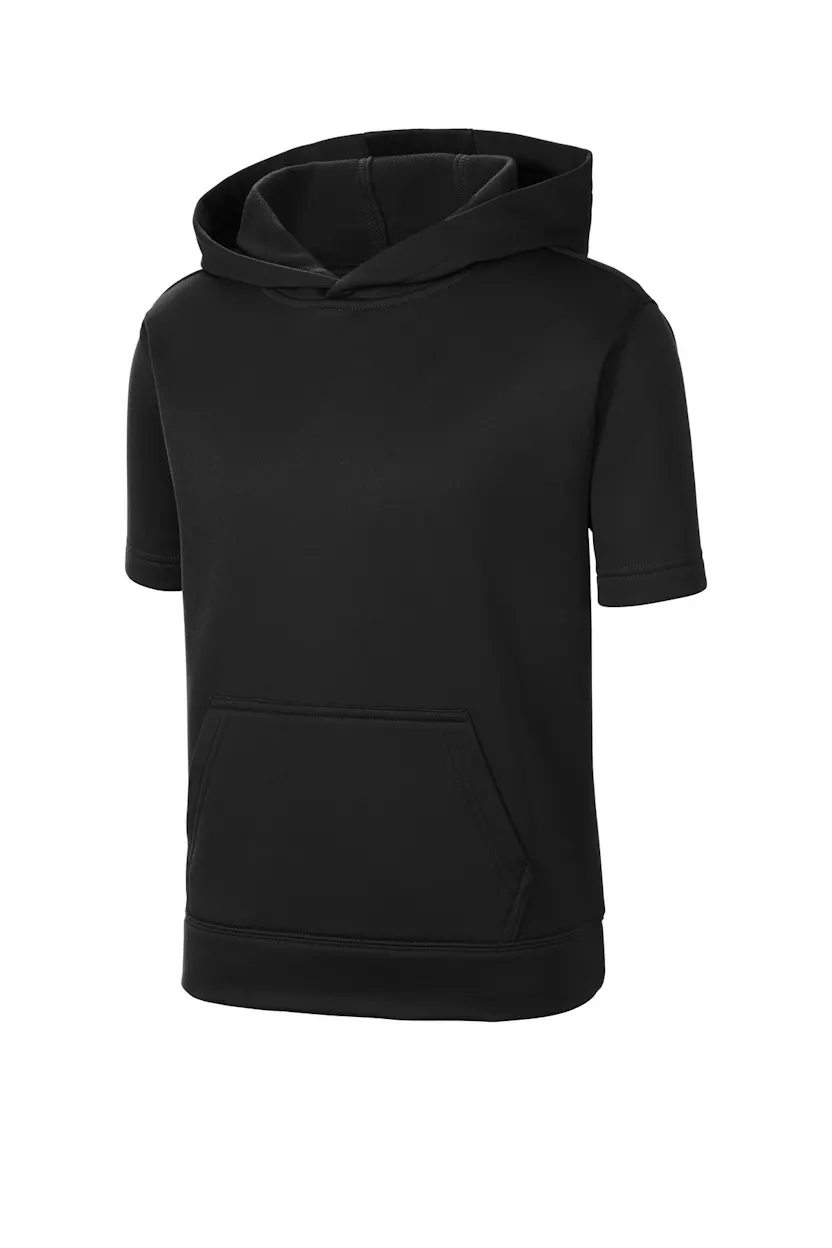 Sport-Tek YST251 Youth Sport-Wick  Fleece Short Sleeve Hooded Pullover