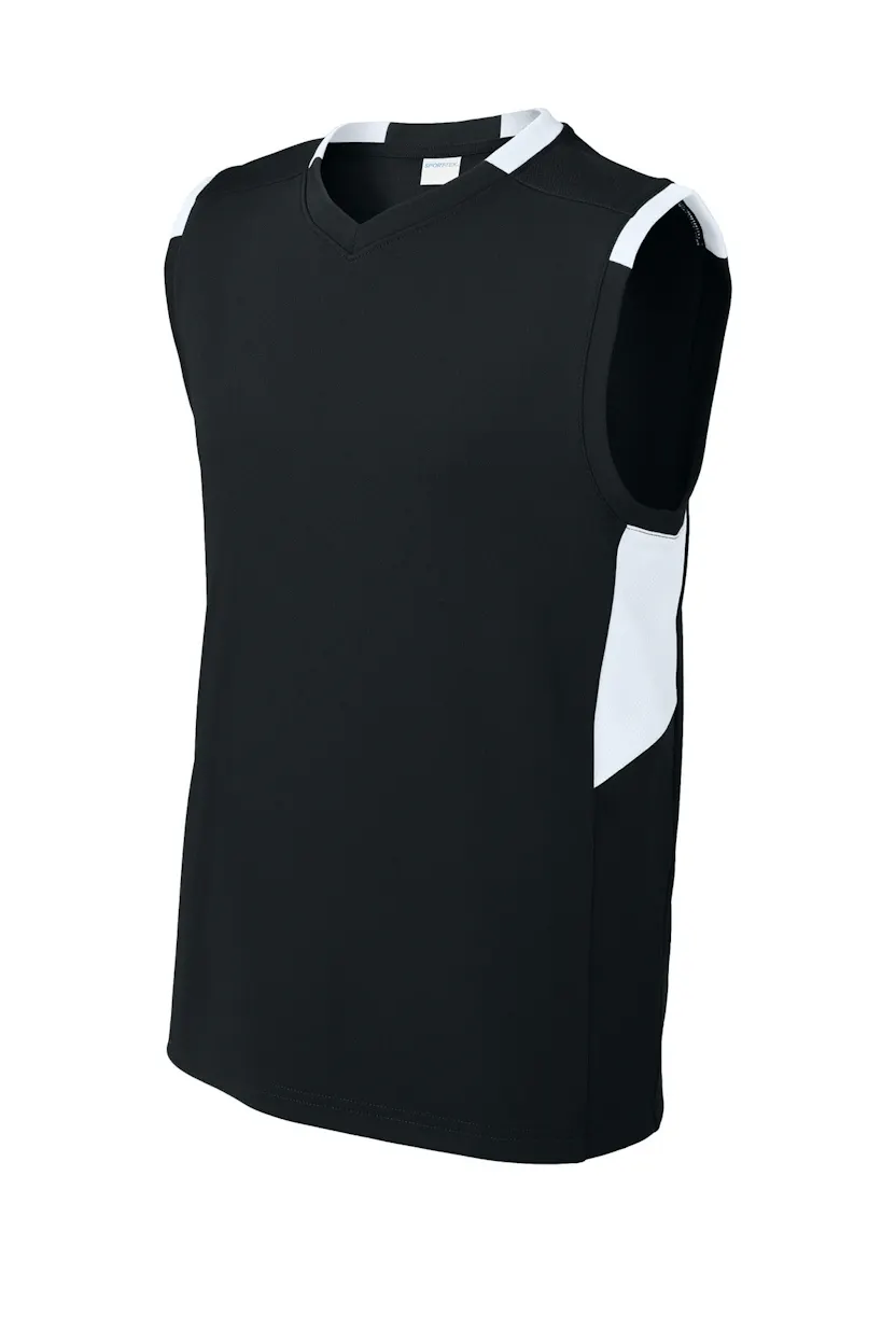 Sport-Tek YST441 Youth Club Sleeveless V-Neck