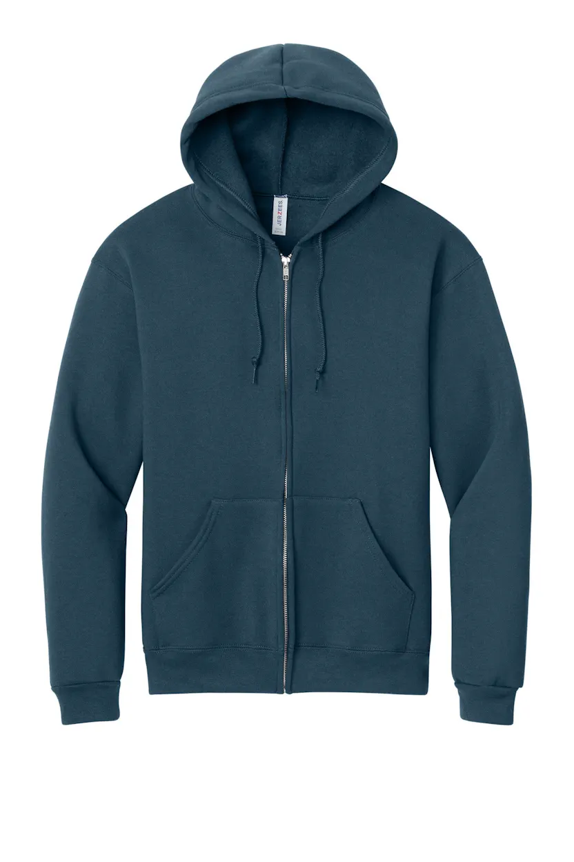 Jerzees Z12M Rugged Unisex Full-Zip Hooded Sweatshirt