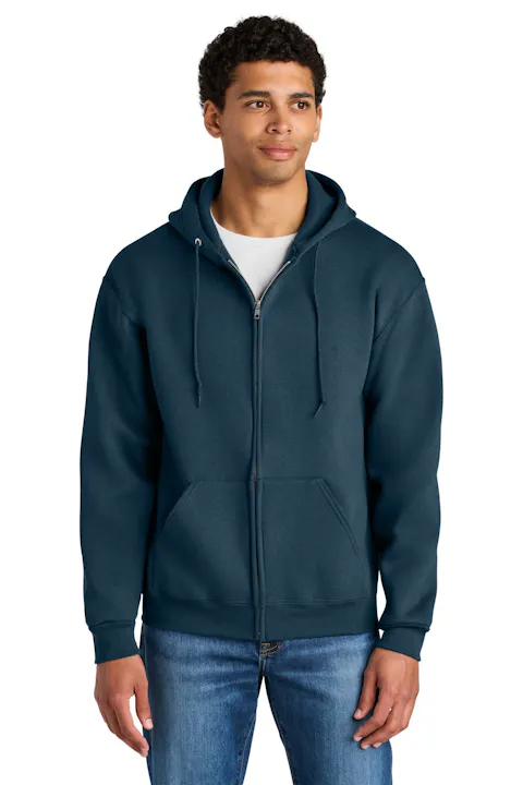 Jerzees Z12M Rugged Unisex Full-Zip Hooded Sweatshirt