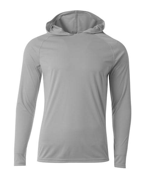 A4 N3409 Men's Cooling Performance Long - Sleeve Hooded T - shirt - Ninja Transfers