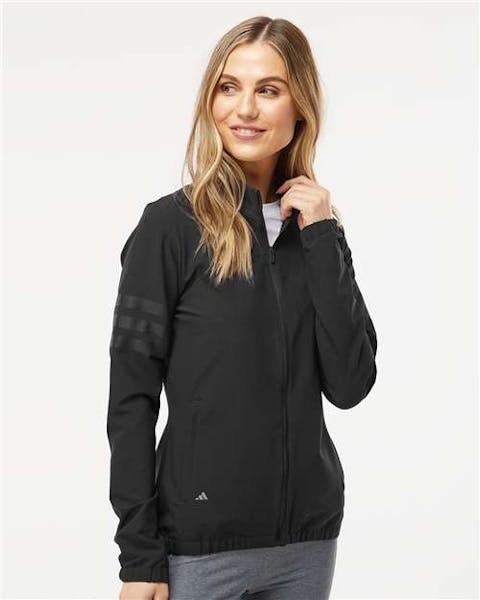 Adidas A268 Women's 3 - Stripes Full - Zip Jacket - Ninja Transfers
