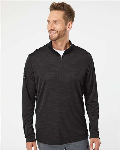 Adidas A475 Lightweight Mélange Quarter - Zip Pullover - Ninja Transfers