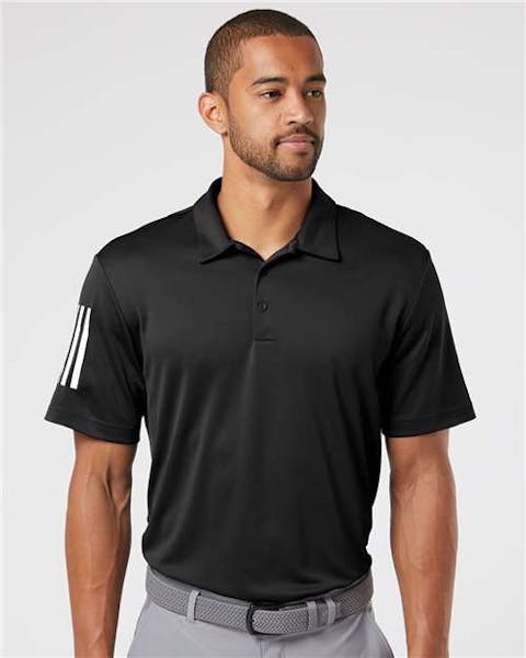 Adidas A480 Floating 3 - Stripes Polo - Ninja Transfers