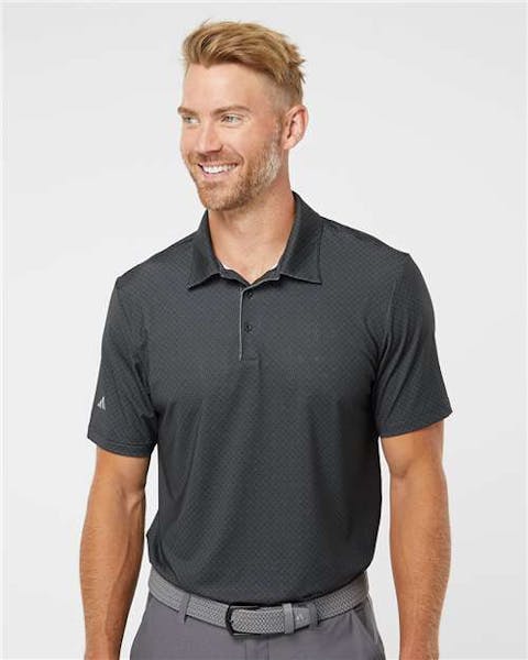 Adidas A498 Diamond Dot Print Polo - Ninja Transfers