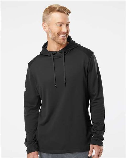 Adidas A530 Textured Mixed Media Hooded Sweatshirt - Ninja Transfers